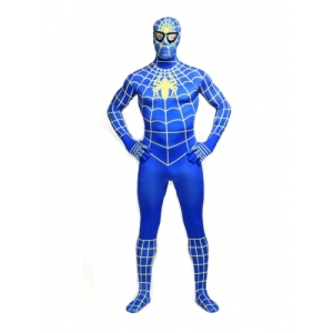 Blue Yellow Spiderman Zentai Suit